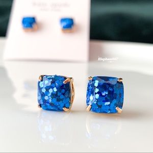 Kate Spade New York blue sparkle stud earrings